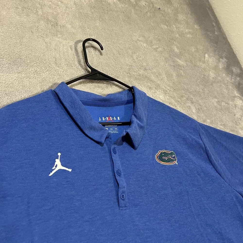 Florida Gators Polo Shirt Mens 2XL Blue NCAA College Football Dri-FIT Golf Nike